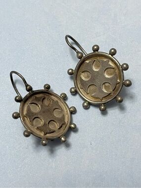 Jane Diaz Handmade 925 Sterling Silver Earrings Granulated Artisan Signed